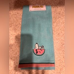 Snoopy Peanuts Teal Summer Hand Towel